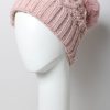 Southern Alternative Vancouver Cable Knit Pom Beanie (Pink)