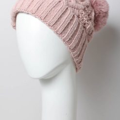 Southern Alternative Vancouver Cable Knit Pom Beanie (Pink)