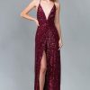 Southern Alternative Gwen Sequin Gown (Burgundy)