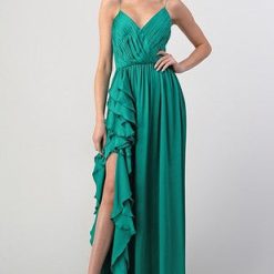 Southern Alternative Under The Stars Satin Gown (Green) Dresses
