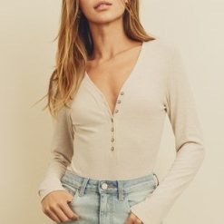 Southern Alternative Clothing Cool Horizons Ribbed Bodysuit (Nude)