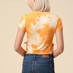 Southern Alternative Sun Drenched Tie Dye Top (Mango) Clothing