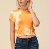 Southern Alternative Sun Drenched Tie Dye Top (Mango) Clothing