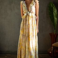 Southern Alternative Gardenia Floral Maxi Dress Dresses 6 Southern Alternative Gardenia Floral Maxi Dress Dresses