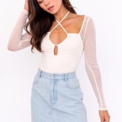 Southern Alternative Marlowe Mesh Halter Bodysuit 9 Southern Alternative Marlowe Mesh Halter Bodysuit