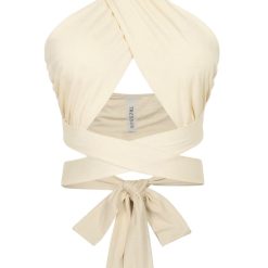 Southern Alternative Happy Hour Wrap Crop Top (Off White) Clothing 4 Southern Alternative Happy Hour Wrap Crop Top (Off White) Clothing