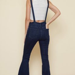 Southern Alternative Ziggy Flared Denim Overalls (Dark Wash) 2 Southern Alternative Ziggy Flared Denim Overalls (Dark Wash)