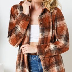 Southern Alternative Time Off Plaid Shacket Clothing