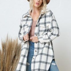 Southern Alternative Happy Ever After Plaid Shacket Clothing