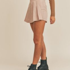 Southern Alternative Atlas Pleated Skort (Taupe) Clothing