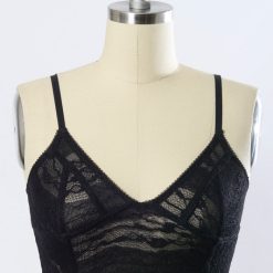 Southern Alternative Emma Lace Cropped Camisole (Black)