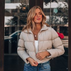 Southern Alternative November Rain Cropped Puffer Jacket (Cream) 5 Southern Alternative November Rain Cropped Puffer Jacket (Cream)