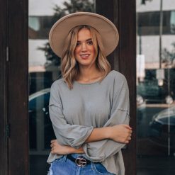 Southern Alternative Homebody Crewneck Top (Grey)