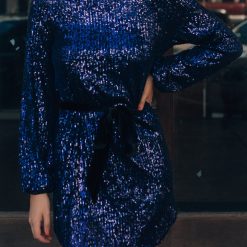 Southern Alternative Dresses Starlight Magic Sequin Mini Dress (Navy)