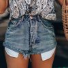 Southern Alternative Clothing Malibu Distressed Shorts (Medium Wash)