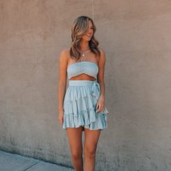 Southern Alternative Seaside Escape Mini Dress (Storm Blue)