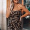 Southern Alternative Dresses Reign Strapless Mini Dress (Leopard)