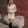 Southern Alternative Winter Wishes Sweater Dress (Taupe) Dresses