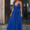 Southern Alternative Marisol Glitter Maxi Dress (Royal Blue) Dresses