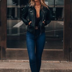 Southern Alternative Jet Set Vegan Leather Jacket (Black) Jackets