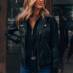 Southern Alternative Jet Set Vegan Leather Jacket (Black) Jackets