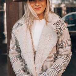 Southern Alternative Jackets Motorcycle Ride Plaid Jacket (Beige)