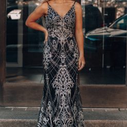 Southern Alternative Dresses A Night In Paris Maxi Gown (Black)