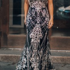 Southern Alternative Dresses A Night In Paris Maxi Gown (Black)