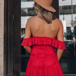 Southern Alternative Hope Lace Mini Dress (Red) 9 Southern Alternative Hope Lace Mini Dress (Red)