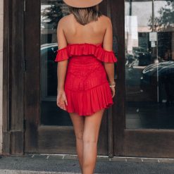Southern Alternative Hope Lace Mini Dress (Red) 10 Southern Alternative Hope Lace Mini Dress (Red)