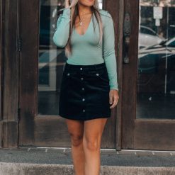 Southern Alternative Preston Corduroy Skirt (Black) Skirts