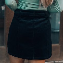 Southern Alternative Preston Corduroy Skirt (Black) Skirts