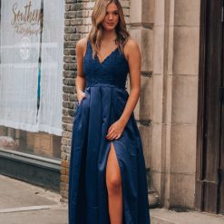 Southern Alternative Dresses Alexandria Satin Lace Gown