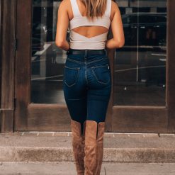 Southern Alternative Blouses + Tops Rebel Ribbed Crop (Taupe) 6 Southern Alternative Blouses + Tops Rebel Ribbed Crop (Taupe)