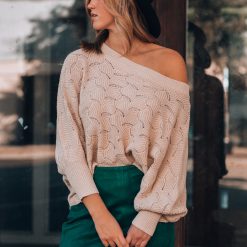 Southern Alternative Feelin' Cute Knit Sweater (Cream)