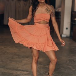 Southern Alternative Dresses Seaside Escape Mini Dress (Sunset)