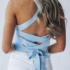 Southern Alternative Heartbreaker Knit Crop Top (Baby Blue)