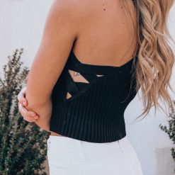 Southern Alternative Wilmington Knit Crop Top (Black)