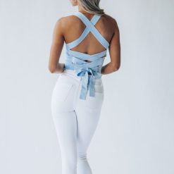 Southern Alternative Heartbreaker Knit Crop Top (Baby Blue)