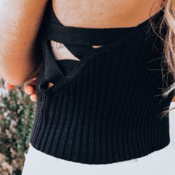 Southern Alternative Wilmington Knit Crop Top (Black)