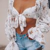 Southern Alternative Sonny Front Tie Crop Top Clothing