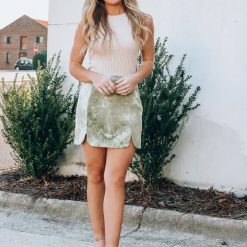 Southern Alternative Wilmington Knit Crop Top (Taupe)