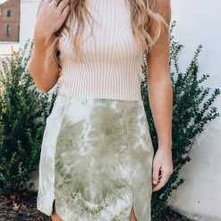 Southern Alternative Wilmington Knit Crop Top (Taupe)