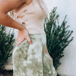 Southern Alternative Wilmington Knit Crop Top (Taupe)