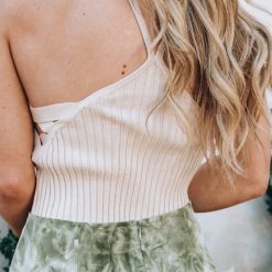 Southern Alternative Wilmington Knit Crop Top (Taupe)