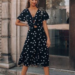 Southern Alternative Dream About It Polka Dot Dress (Black) Dresses
