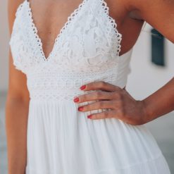 Southern Alternative Bren Lace Mini Dress (White) Clothing