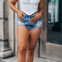 Southern Alternative Lily Satin Tie Corset Top (White) 2 Southern Alternative Lily Satin Tie Corset Top (White)