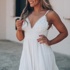 Southern Alternative Bren Lace Mini Dress (White) Clothing