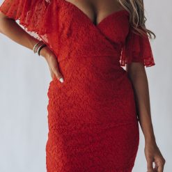Southern Alternative Red Hot Lace Mini Dress Dresses 3 Southern Alternative Red Hot Lace Mini Dress Dresses